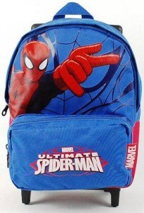 Bleu Marvel Spider-Man Sac à Dos à roulettes pour Enfants 3D 